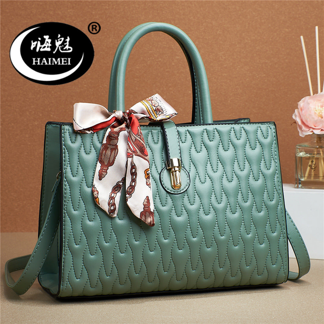 Taizhou women's bags new European and American fashion foreign trade handbags PU bags messenger shoulder bags leisure large bags wholesale Classy’s