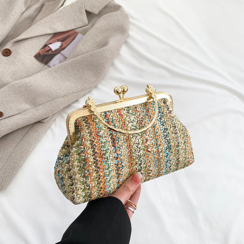 Colorful Woven Chain Messenger Bag Classy’s