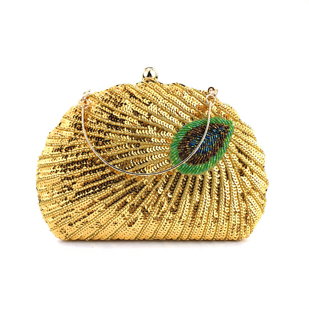 Handmade Shell Peacock Beaded Banquet Bag Classy’s
