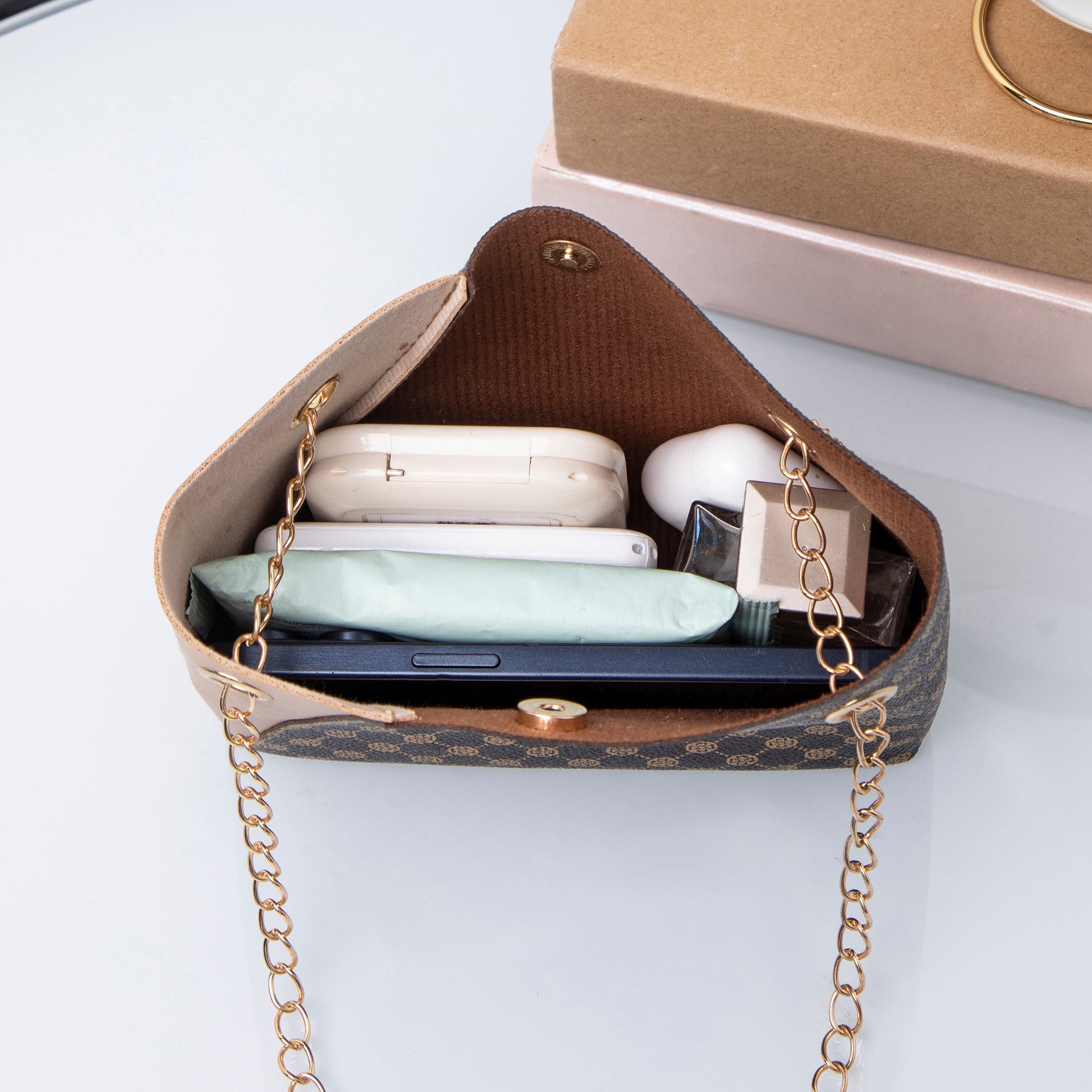 Women's bags 2024 autumn and winter new European and American fashion print bags simple shopping bags shoulder messenger bags handbags Classy’s