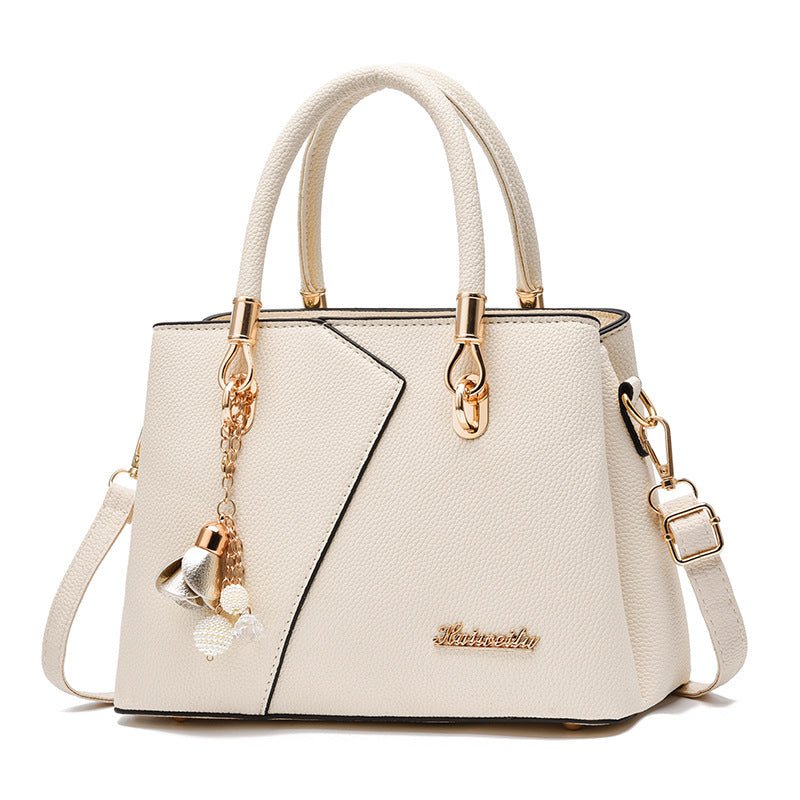 [Send women's bags] 2025 autumn and winter new fashion middle-aged handbags large capacity litchi pattern shoulder messenger bag Classy’s