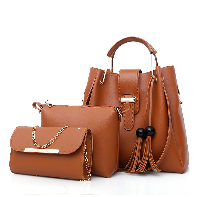 Ladies Fashion Bags 2022 European and American Style Women's Handbags Amazon New Bags Three-piece Women's Bags Classy’s