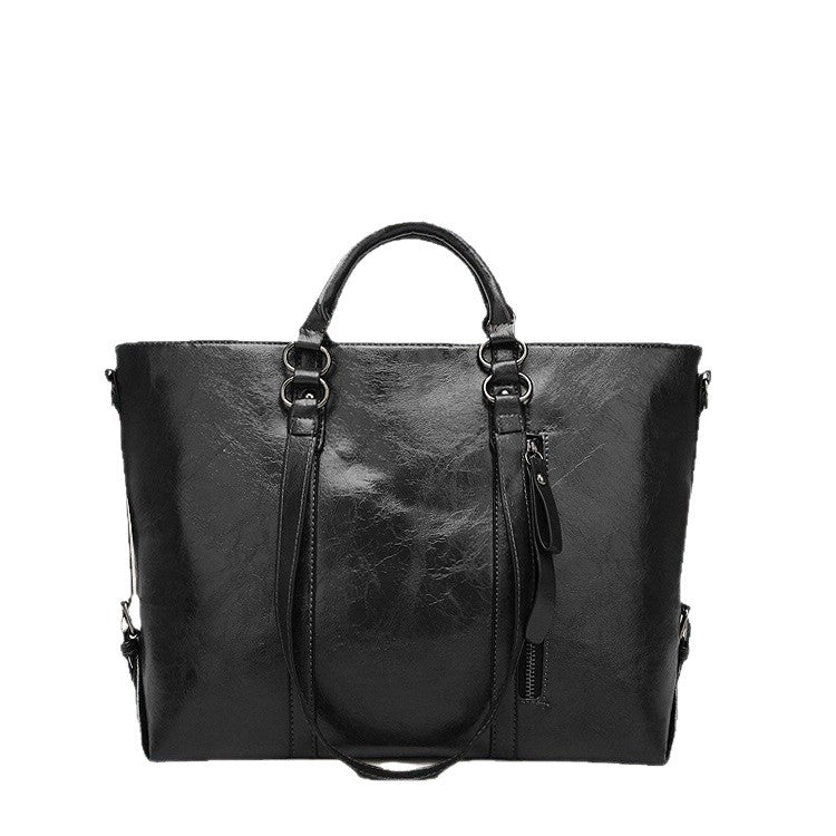 Oil Waxed Leather Crossbody Tote Classy’s