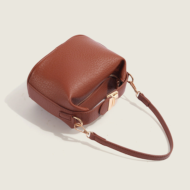 Red Brown Box Crossbody Lunch Bag Classy’s