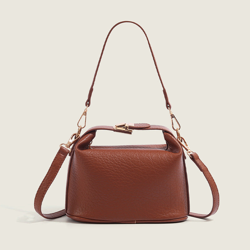 Red Brown Box Crossbody Lunch Bag Classy’s