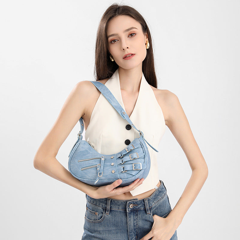 Niche design American retro hottie colorful 2024 new bags for women leather underarm bags shoulder handbags Classy’s
