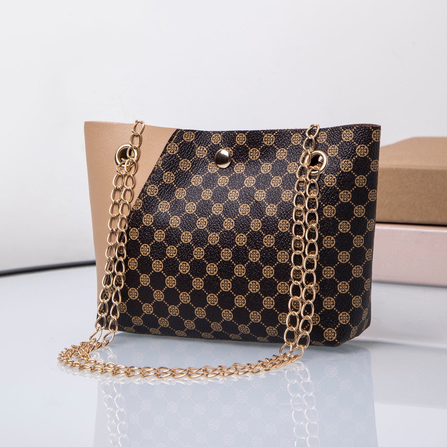 Women's bags 2024 autumn and winter new European and American fashion print bags simple shopping bags shoulder messenger bags handbags Classy’s