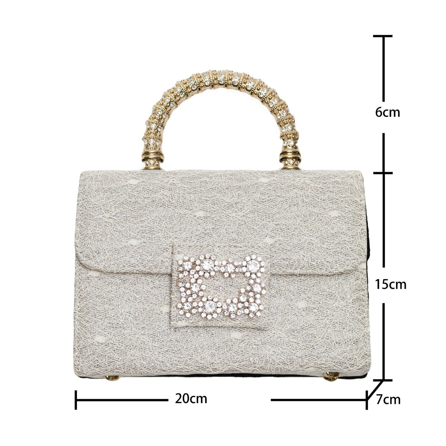 Spot supply of new cross-border women's bags, small square bags, trendy and fashionable messenger bags, high-end diamond handbags, shoulder bags Classy’s