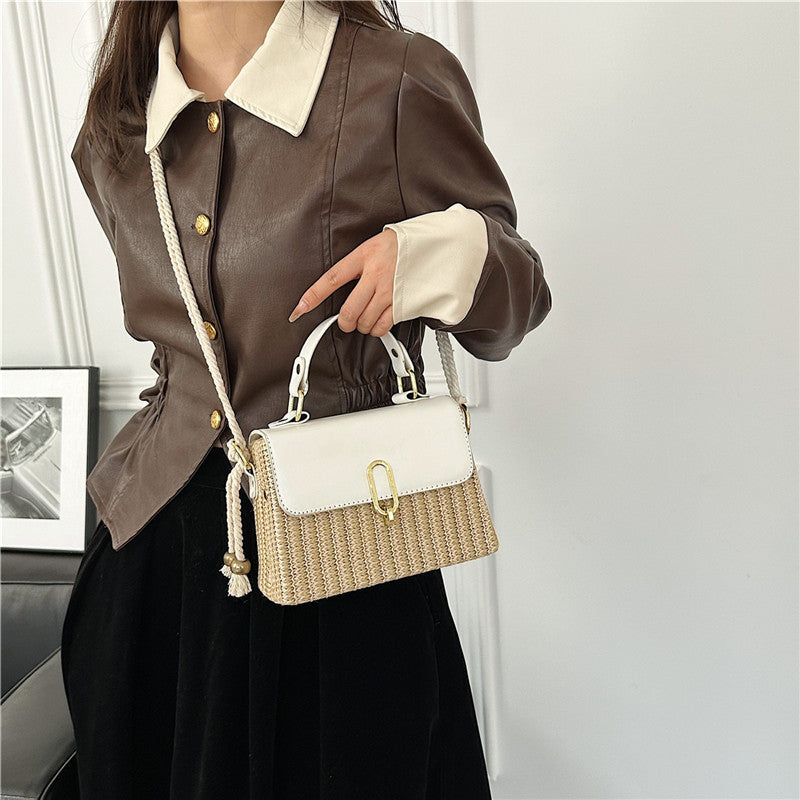 Rattan Woven Crossbody Straw Bag Classy’s
