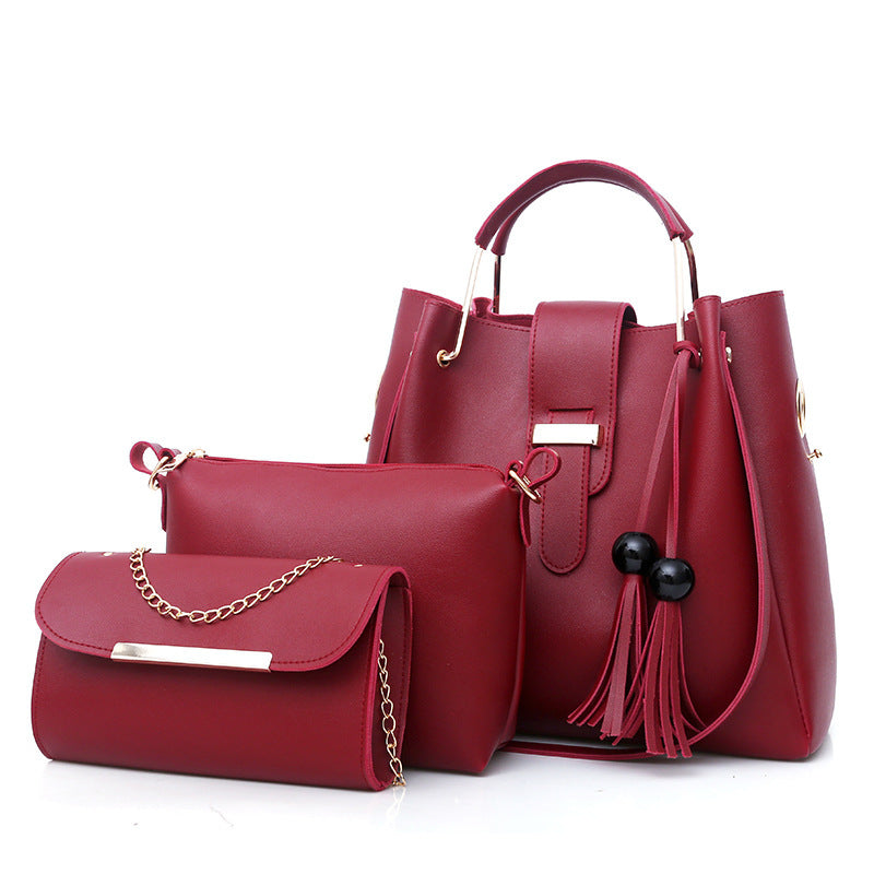 Ladies Fashion Bags 2022 European and American Style Women's Handbags Amazon New Bags Three-piece Women's Bags Classy’s