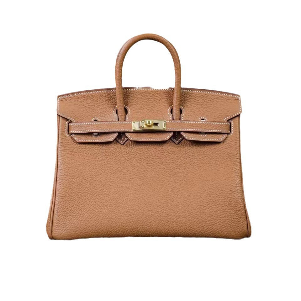2025 Top-Grade Cowhide Women's Bags High-Grade Platinum Bags Fashionable Temperament Genuine Leather Women's Bags Classic All-match Handbags Classy’s