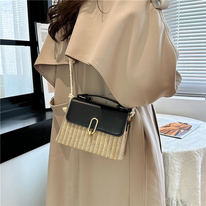 Rattan Woven Crossbody Straw Bag Classy’s