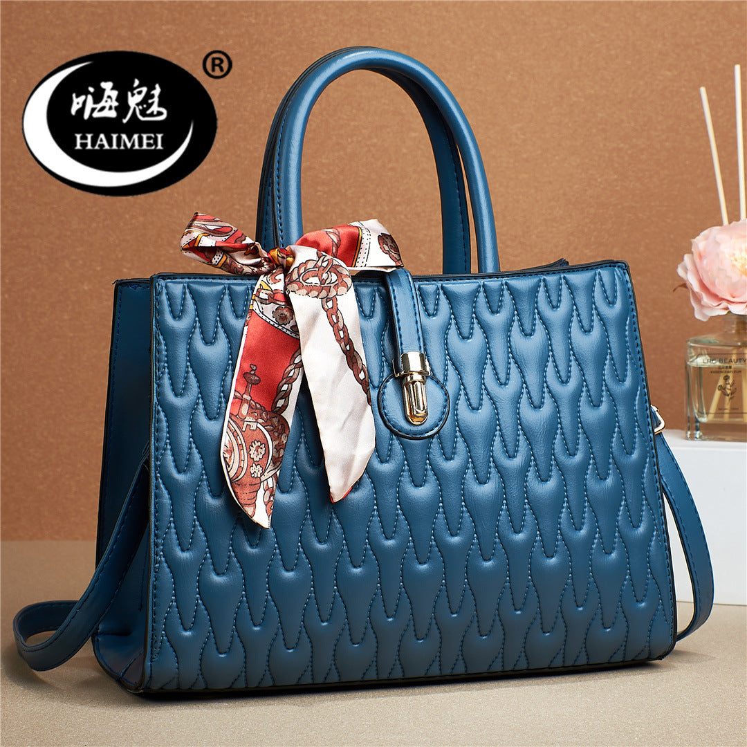 Taizhou women's bags new European and American fashion foreign trade handbags PU bags messenger shoulder bags leisure large bags wholesale Classy’s