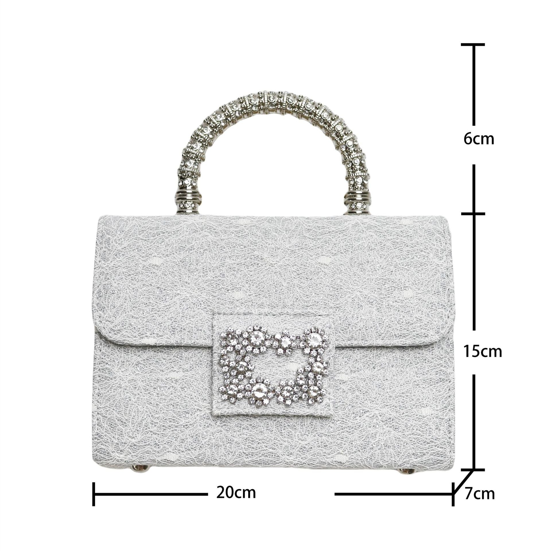 Spot supply of new cross-border women's bags, small square bags, trendy and fashionable messenger bags, high-end diamond handbags, shoulder bags Classy’s