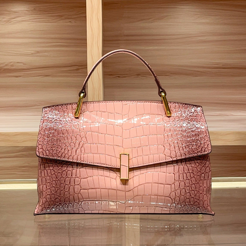 Crocodile Pattern Leather Crossbody Bag Classy’s