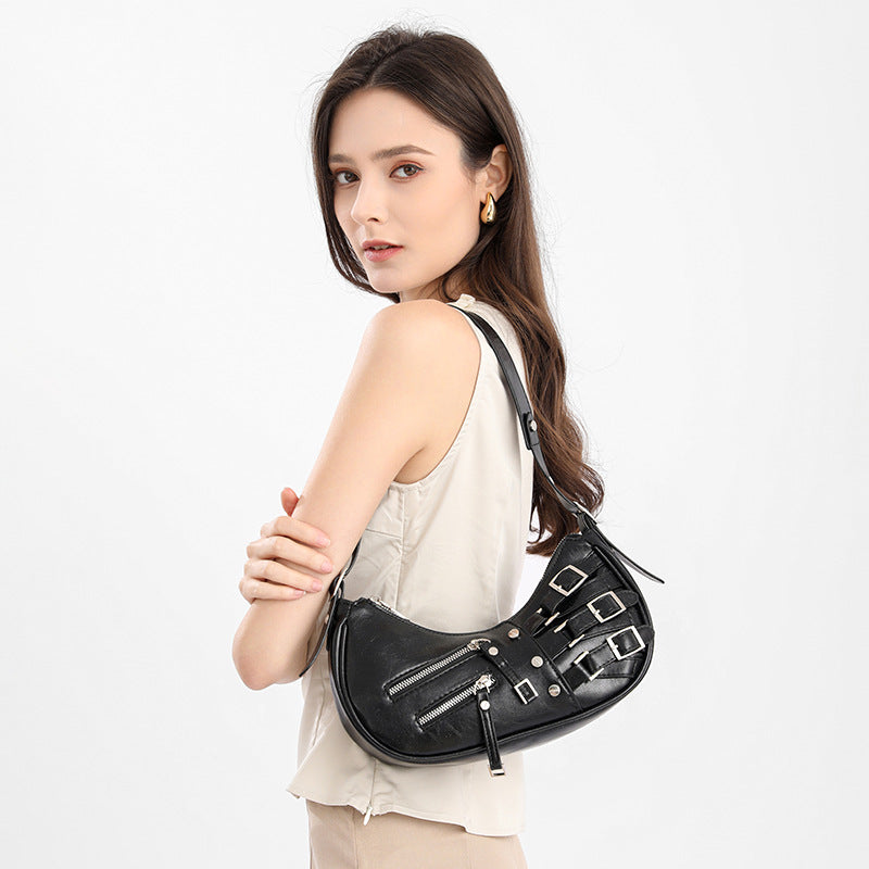 Niche design American retro hottie colorful 2024 new bags for women leather underarm bags shoulder handbags Classy’s