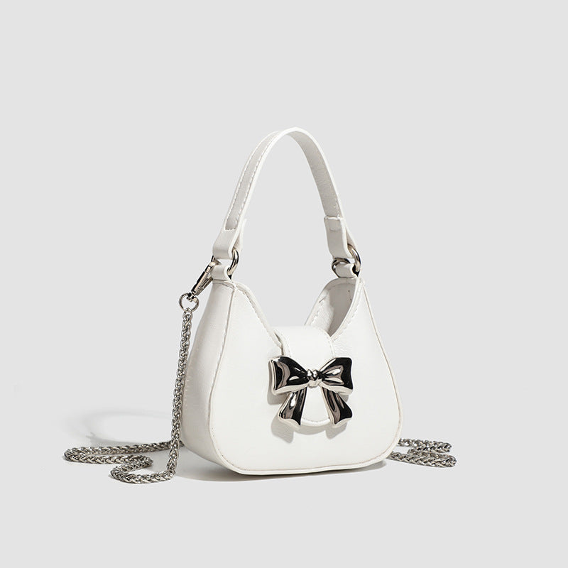 Bowknot handbags for women 2025 new style trendy sweet and cool mini lipstick chain messenger bag mini small bag Korean Classy’s