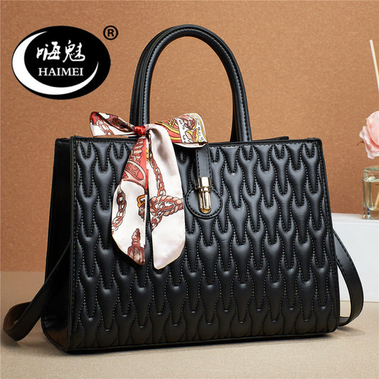 Taizhou women's bags new European and American fashion foreign trade handbags PU bags messenger shoulder bags leisure large bags wholesale Classy’s