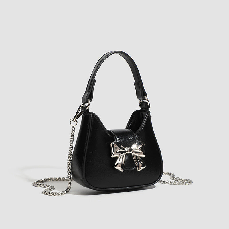 Bowknot handbags for women 2025 new style trendy sweet and cool mini lipstick chain messenger bag mini small bag Korean Classy’s