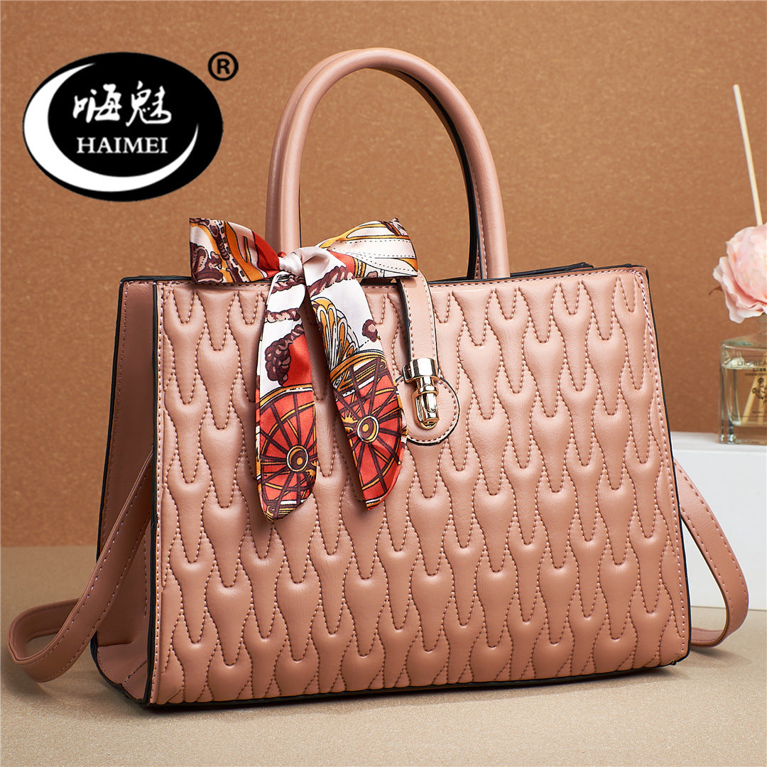 Taizhou women's bags new European and American fashion foreign trade handbags PU bags messenger shoulder bags leisure large bags wholesale Classy’s