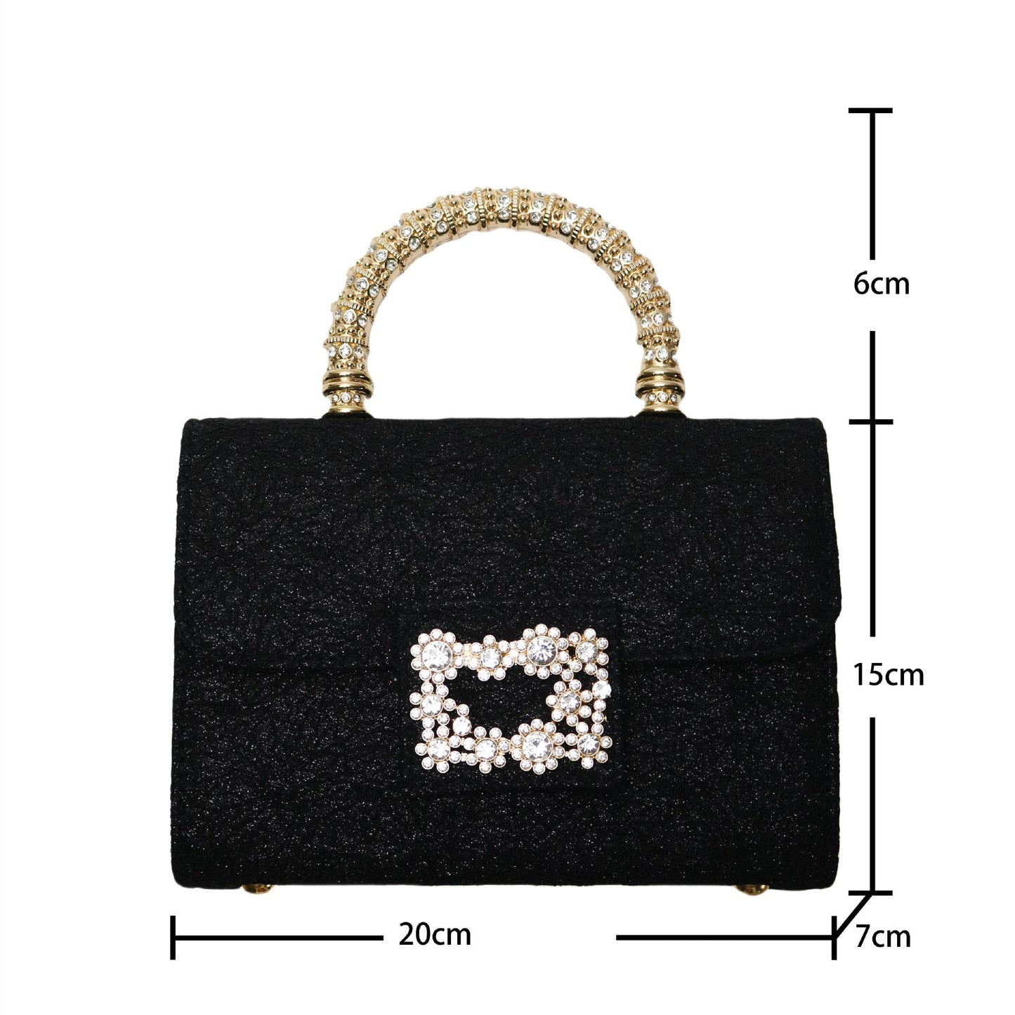 Spot supply of new cross-border women's bags, small square bags, trendy and fashionable messenger bags, high-end diamond handbags, shoulder bags Classy’s
