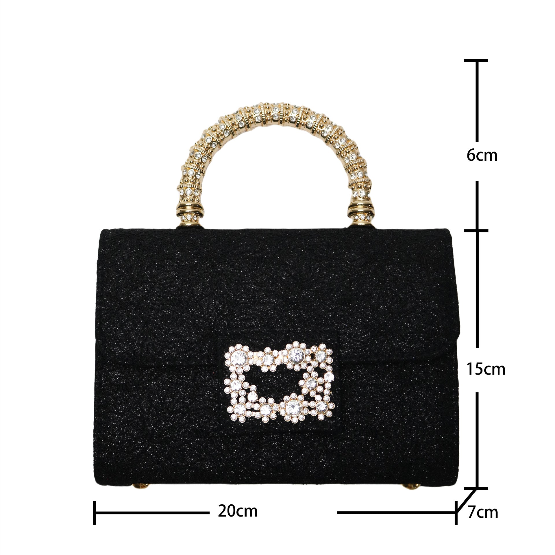 Spot supply of new cross-border women's bags, small square bags, trendy and fashionable messenger bags, high-end diamond handbags, shoulder bags Classy’s