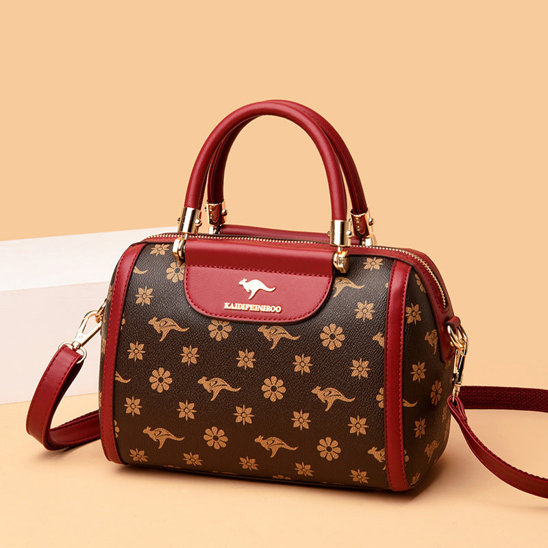 Bags women's bags new 2024 shoulder bags fashion printed handbags women Boston bags women's European and American one piece dropshipping Classy’s