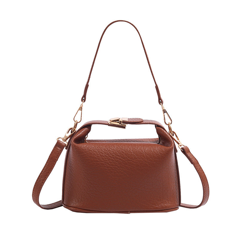 Red Brown Box Crossbody Lunch Bag Classy’s