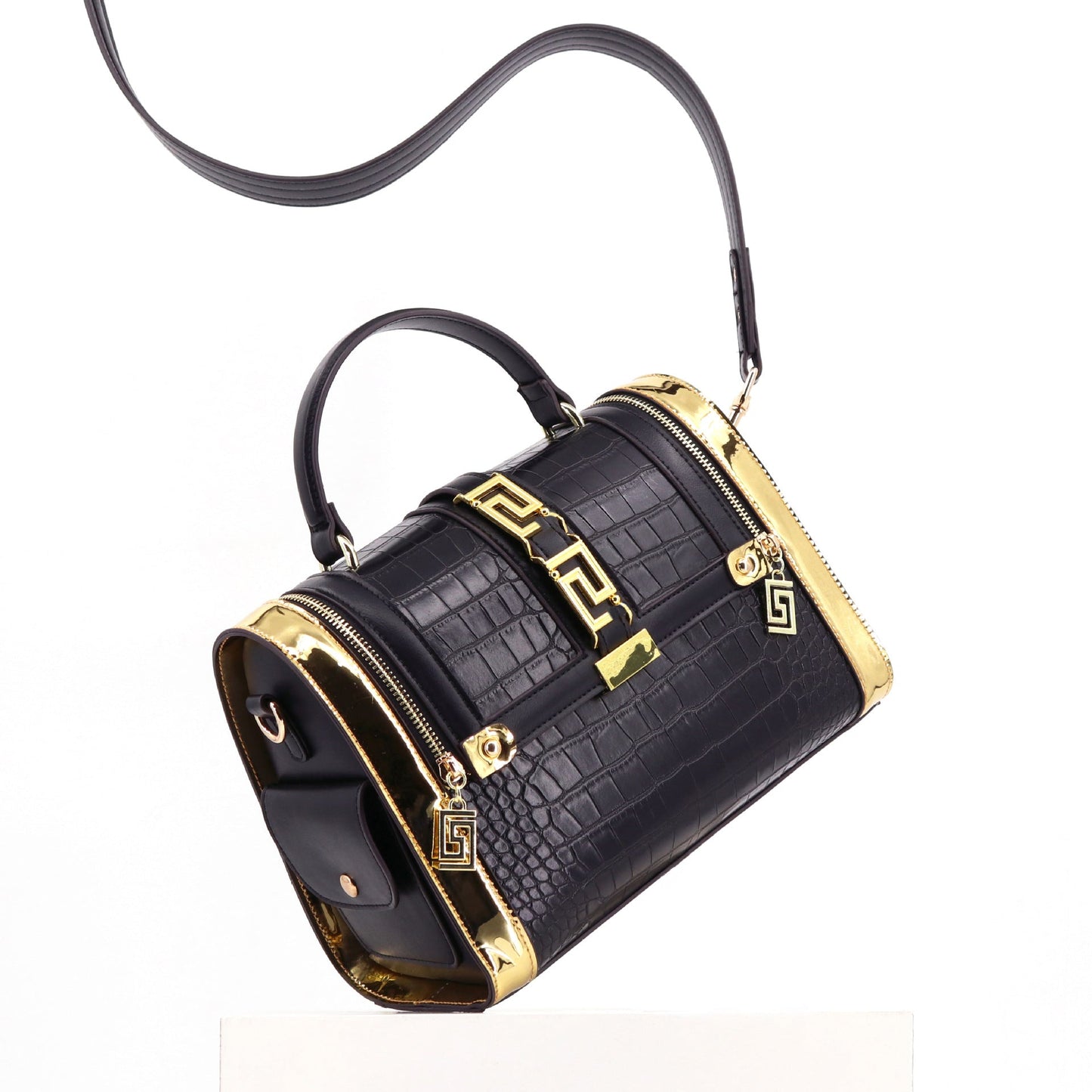 Cross-border women's bags crocodile pattern handbags European and American big-name Boston bags womenhandbag trendy all-match Classy’s