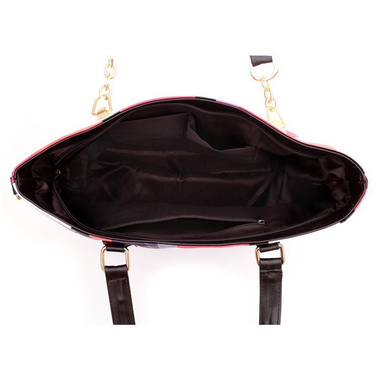 Plaid Six-Piece Tote Bag Set Classy’s