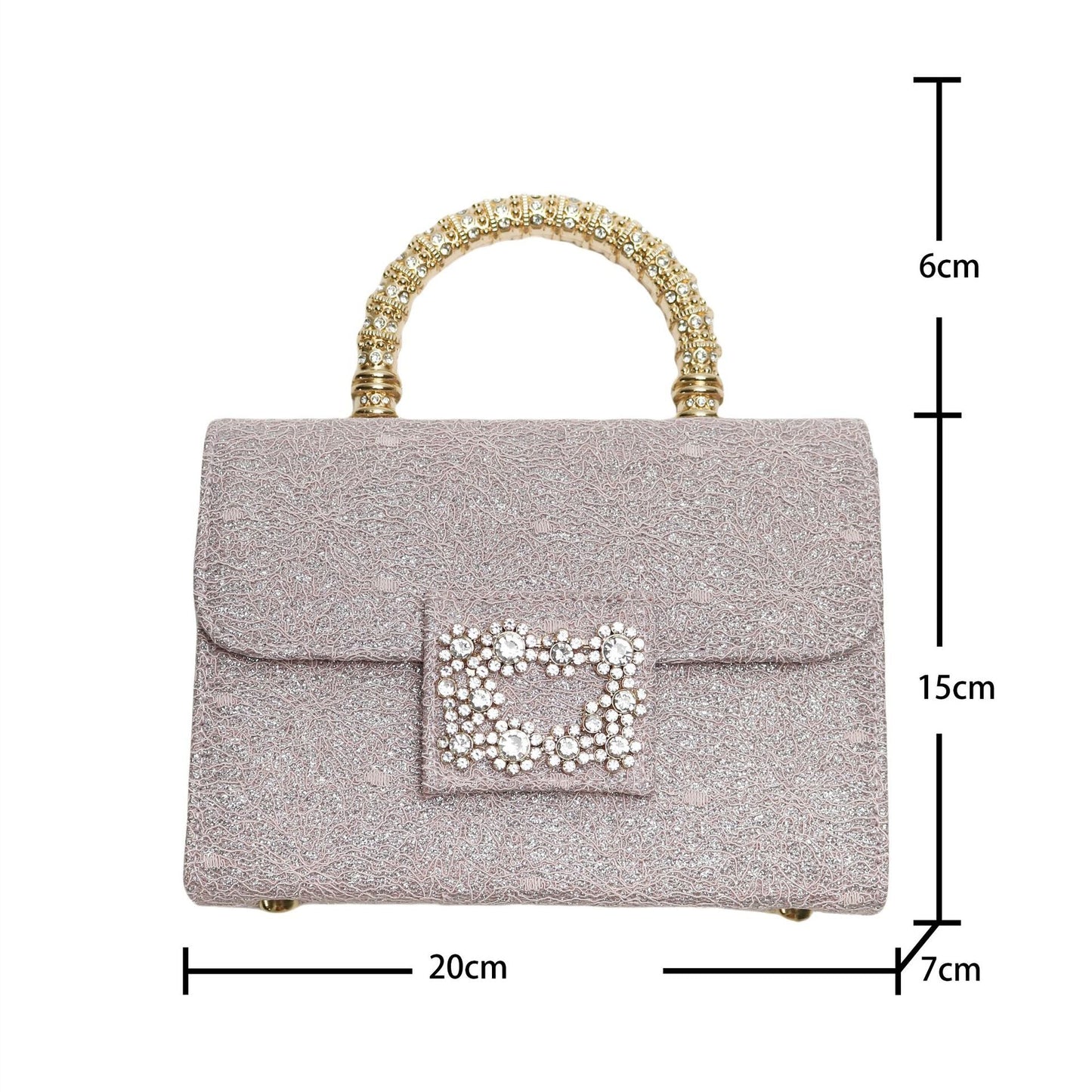 Spot supply of new cross-border women's bags, small square bags, trendy and fashionable messenger bags, high-end diamond handbags, shoulder bags Classy’s