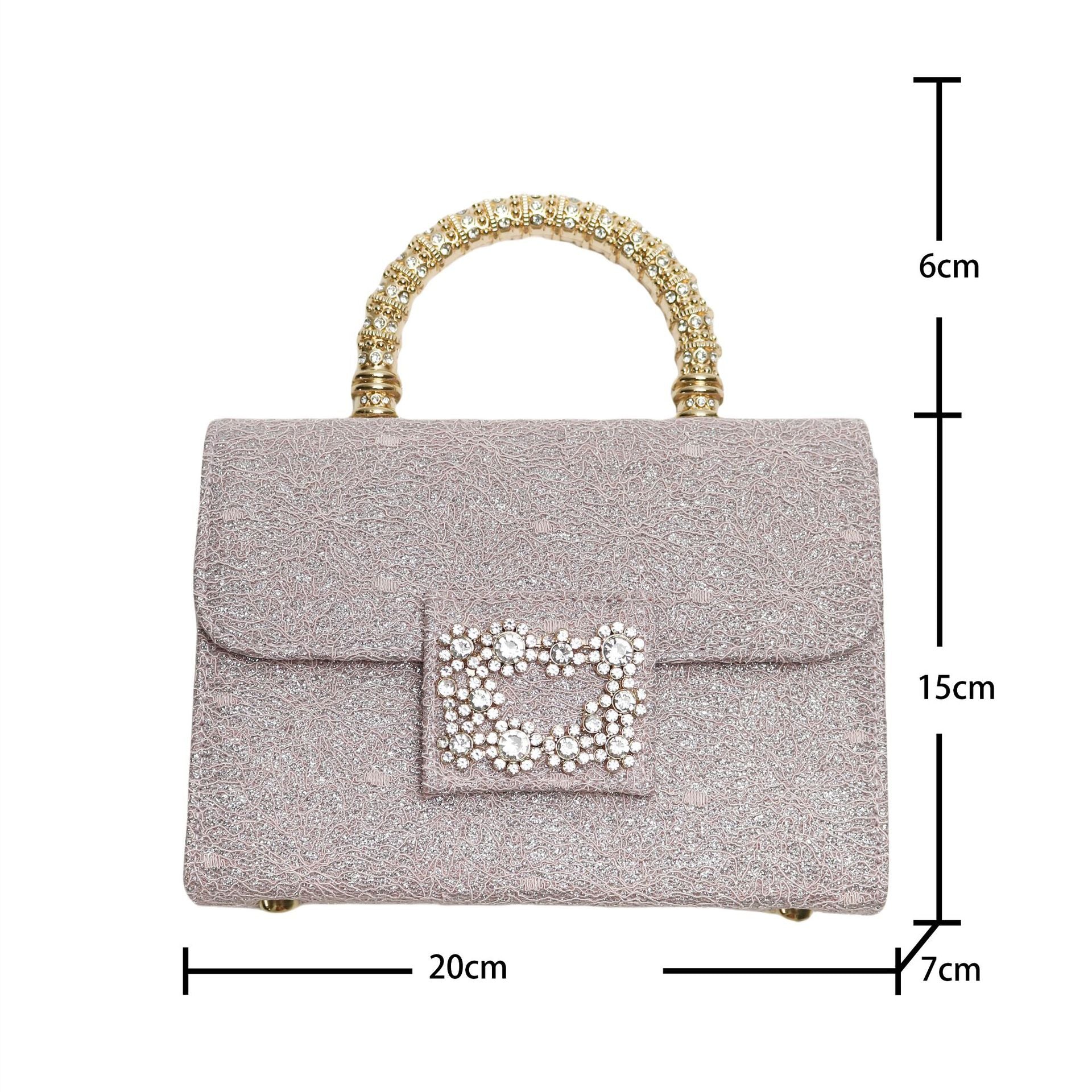 Spot supply of new cross-border women's bags, small square bags, trendy and fashionable messenger bags, high-end diamond handbags, shoulder bags Classy’s