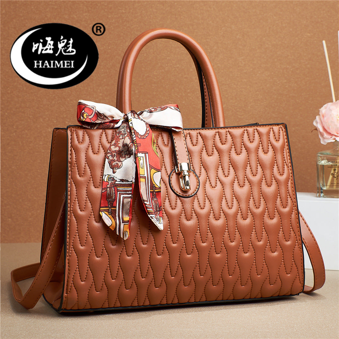 Taizhou women's bags new European and American fashion foreign trade handbags PU bags messenger shoulder bags leisure large bags wholesale Classy’s