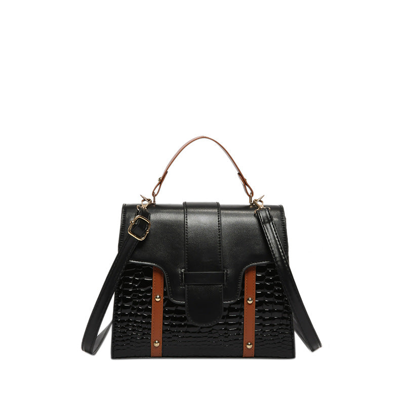 Textured handbags for women 2024 summer new stone pattern rivet shoulder bag high-end versatile messenger bag wholesale Classy’s