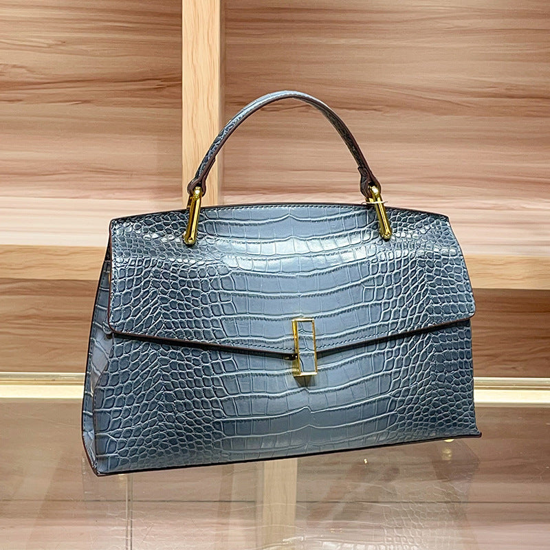 Crocodile Pattern Leather Crossbody Bag Classy’s
