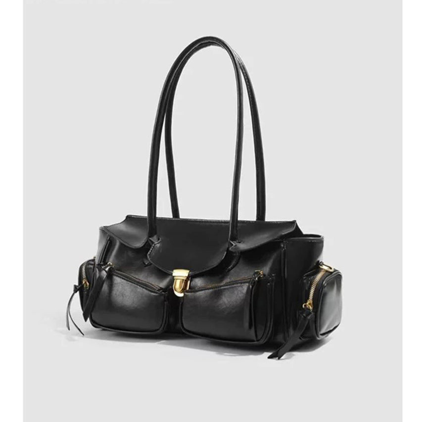 2024 new autumn retro high-end handbags hot girl motorcycle bags single shoulder underarm bags fashionable all-match women's bags Classy’s