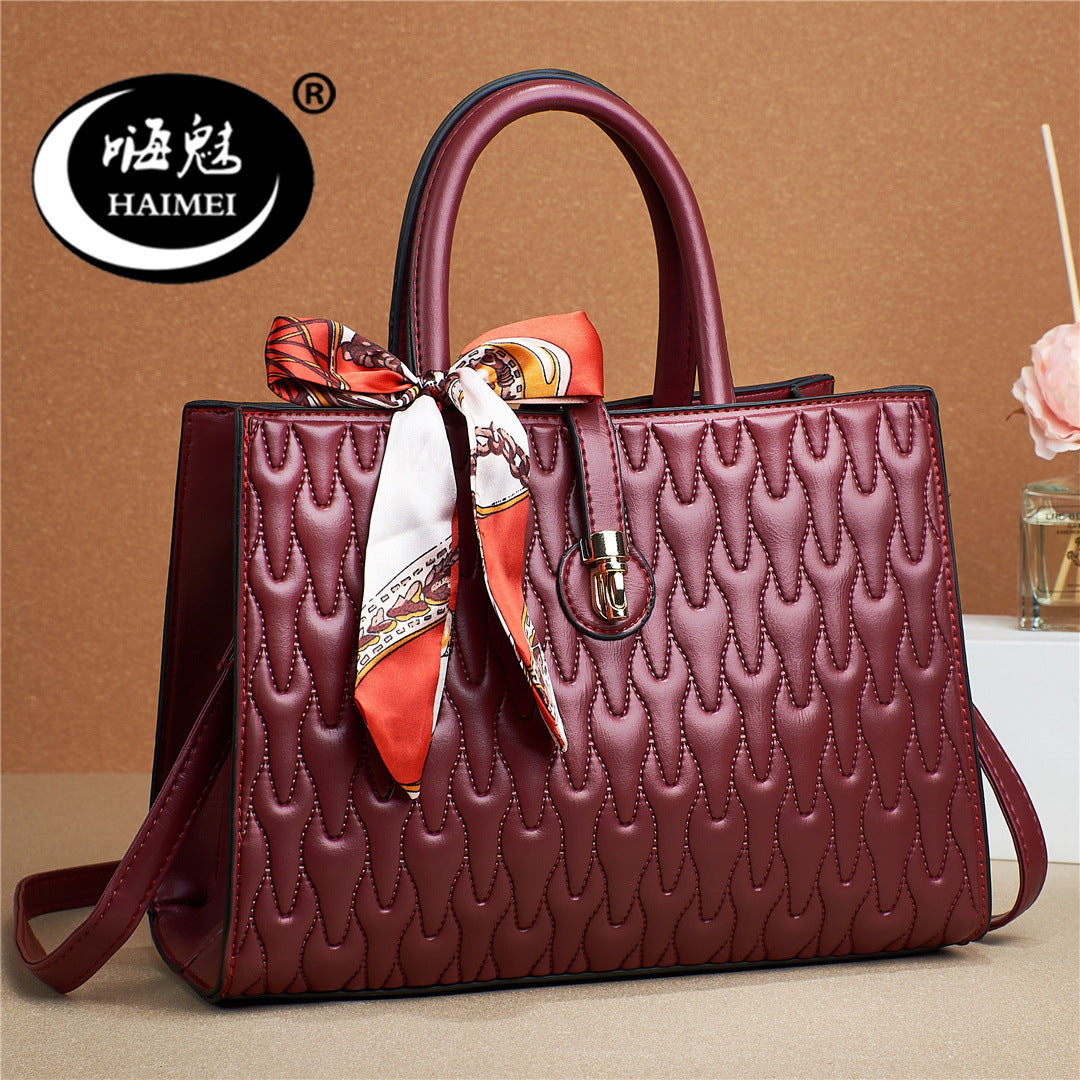 Taizhou women's bags new European and American fashion foreign trade handbags PU bags messenger shoulder bags leisure large bags wholesale Classy’s