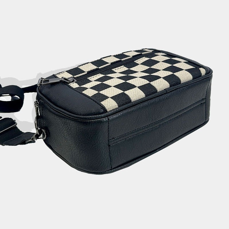 Amazon cross-border hot-selling women's bags checkerboard multi-compartment fashion handbags shoulder messenger bags small square bags Classy’s