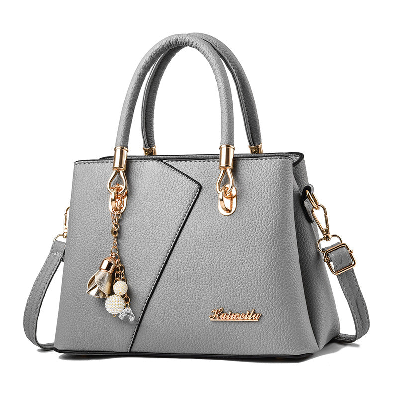 [Send women's bags] 2025 autumn and winter new fashion middle-aged handbags large capacity litchi pattern shoulder messenger bag Classy’s