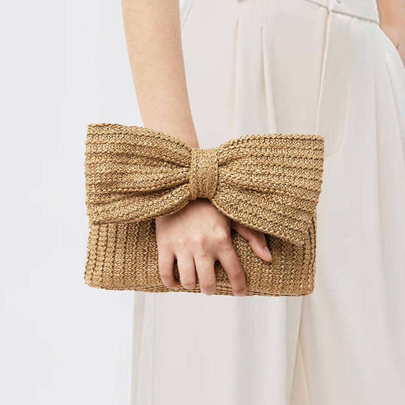 Bags for women 2023 autumn and winter new bow straw handbags cross-border small bags handbags foreign trade women's bags Classy’s