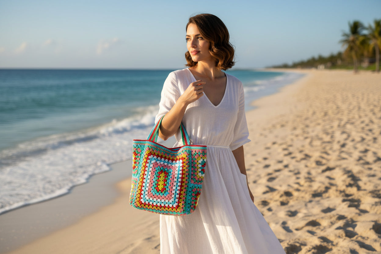 Large Capacity Handwoven Bag Summer Casual Shoulder Underarm Cjdropshipping