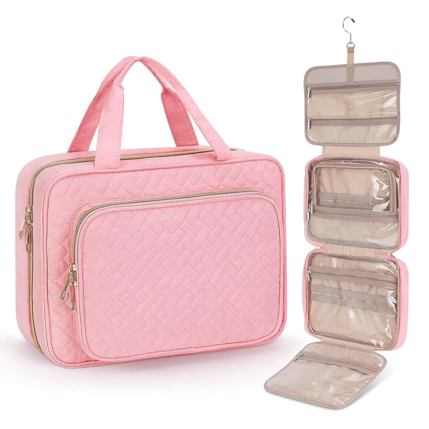 Travel business storage bag, a large-capacity hand-held toiletry bag for business trips, can be hung for dry and wet separation for toiletry and storage Hypersku