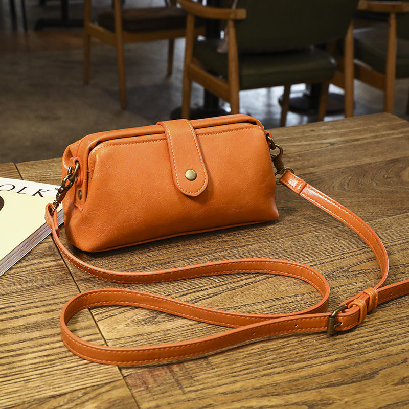 Soft leather women's bag, casual and versatile single-shoulder crossbody bag, mini multi-functional all clip bag Hypersku