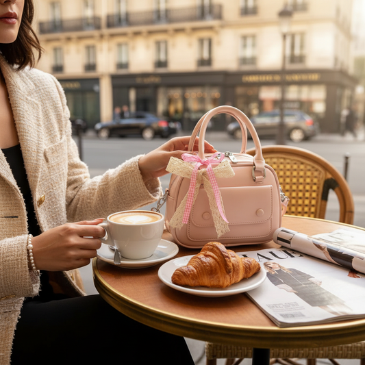 Bow Decor Top Handle Satchel Lifestyle