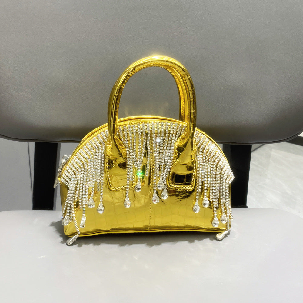 One-shoulder Crossbody Glossy Diamond Tassel Handbags Cjdropshipping