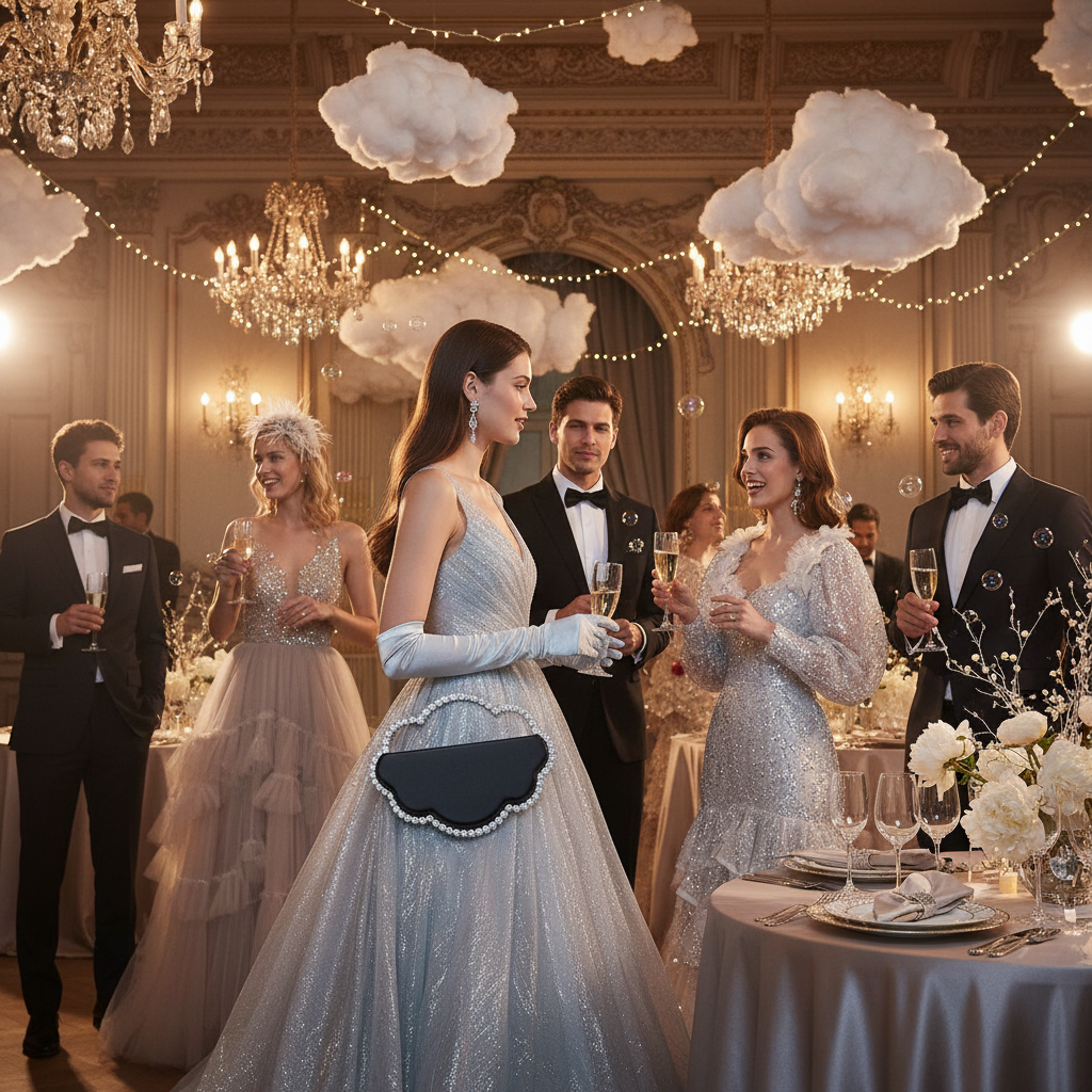 Cloud Shaped Diamond Evening Clutch Lifestyle