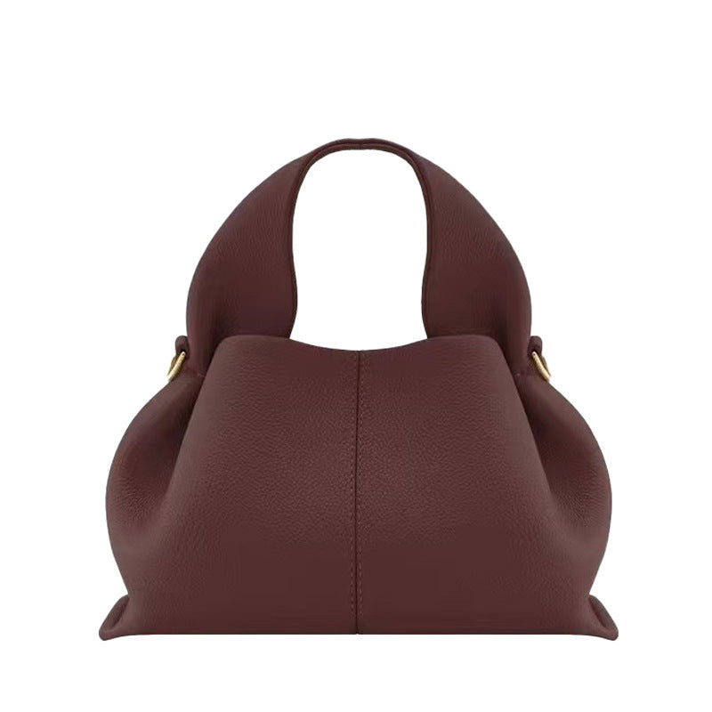 polene cloud bag, genuine leather French dumpling bag, high-end hand-held crossbody bag for women Hypersku