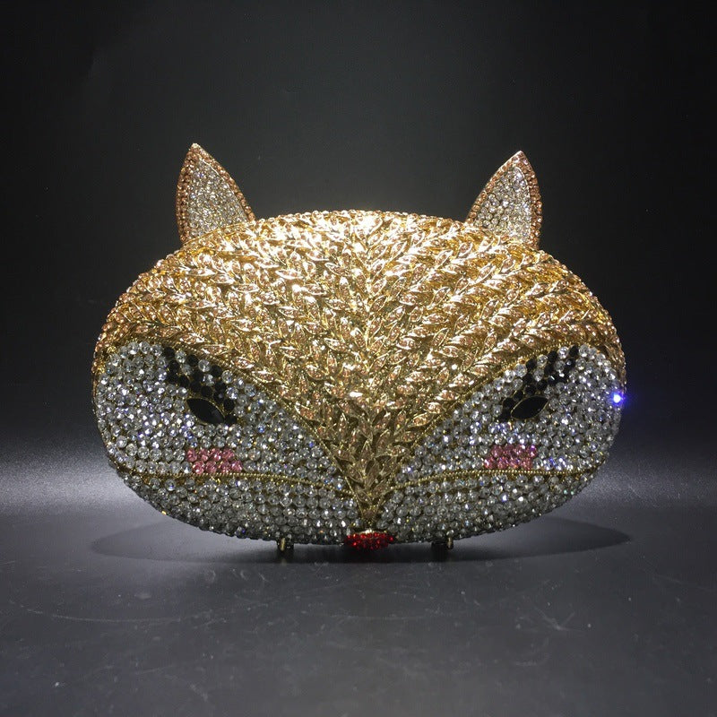 Fox Rhinestone Hollow Metal Crystal Dinner Bag Cjdropshipping