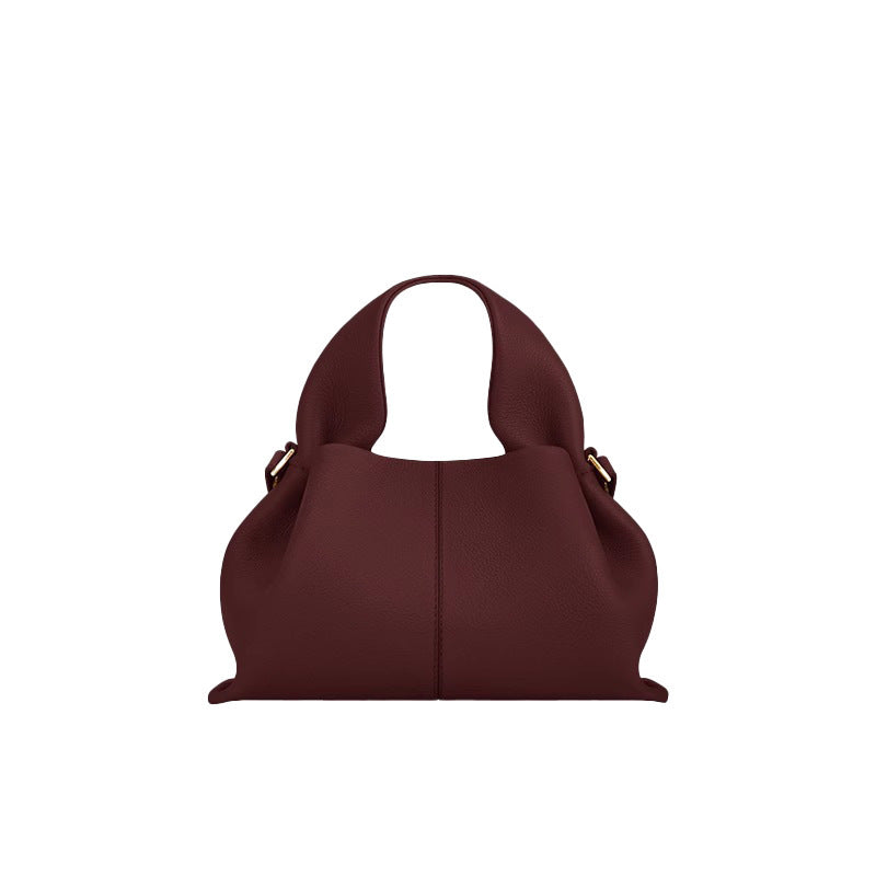polene cloud bag, genuine leather French dumpling bag, high-end hand-held crossbody bag for women Hypersku