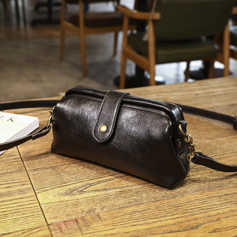 Soft leather women's bag, casual and versatile single-shoulder crossbody bag, mini multi-functional all clip bag Hypersku